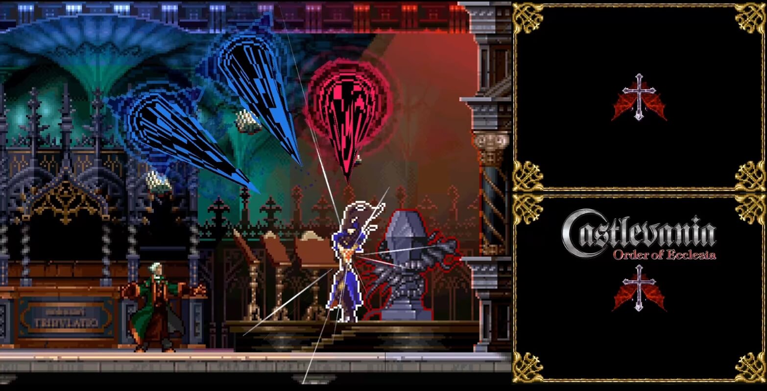 Castlevania Order of Ecclesia - геймплей игры Nintendo DS